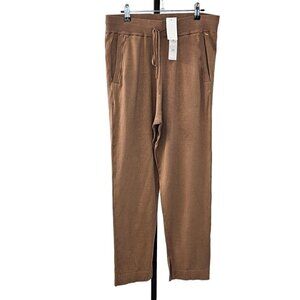 Everyday Sunday Lounge Split Pants Size Large NWT Pull On Taupe Nylon  Stretch